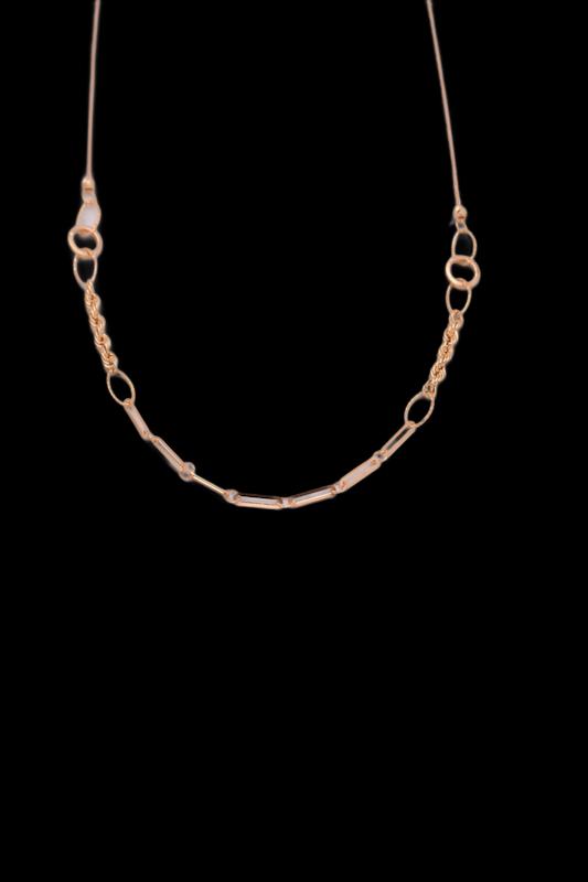 گردنبند زنانه طلا ۱۸ عیار پیپرلینک راموگلد