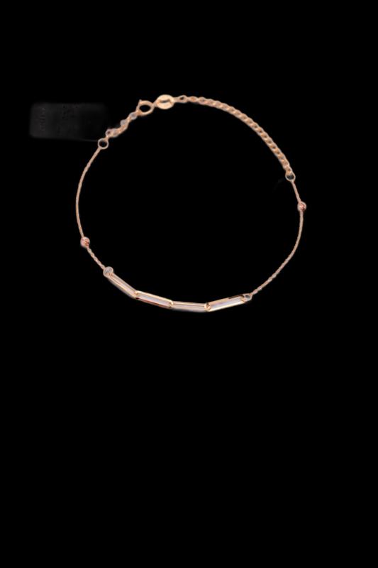 دستبند زنانه طلا ۱۸ عیار پیپرلینک راموگلد