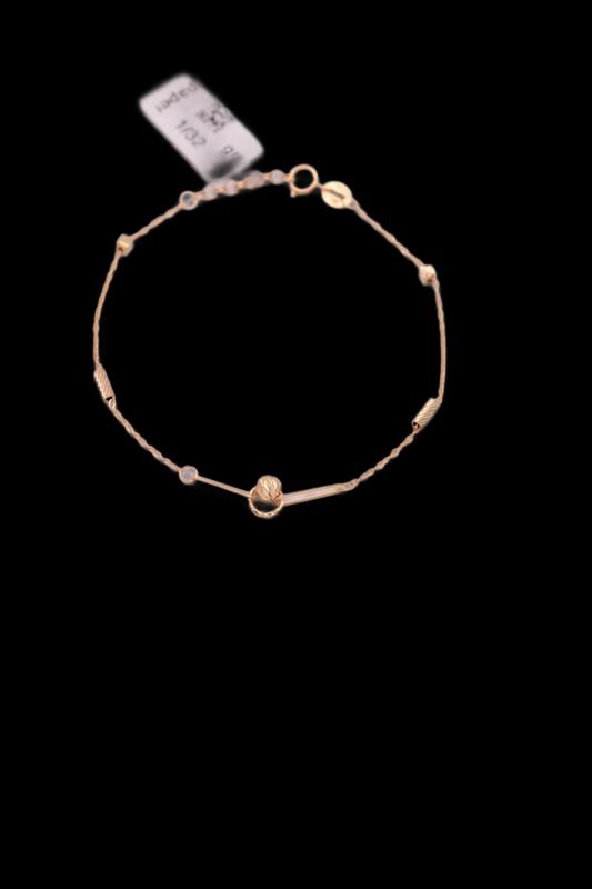 دستبند زنانه طلا ۱۸ عیار پیپرلینک راموگلد