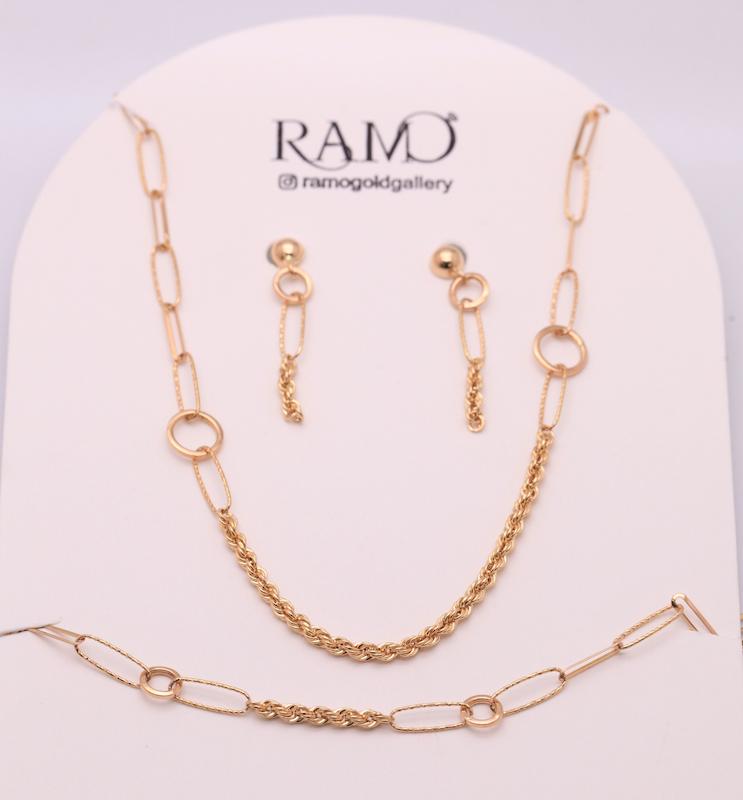 سرویس زنانه طلا ۱۸ عیار پیپرلینک راموگلد