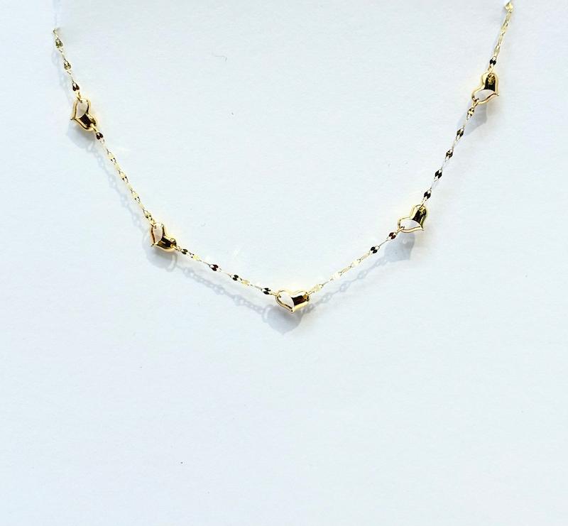 گردنبند زنانه طلا ۱۸ عیار گردنبند قلبی فلامینگو طلای نیاکی