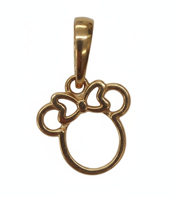 آویز زنانه طلا ۱۸ عیار آویز گردنی میکی ماوس طلای لوتوس