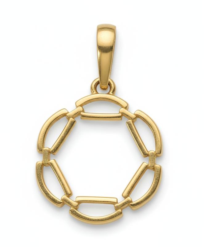 آویز زنانه طلا ۱۸ عیار آویز پلاک گردنی هندسی طلای لوتوس