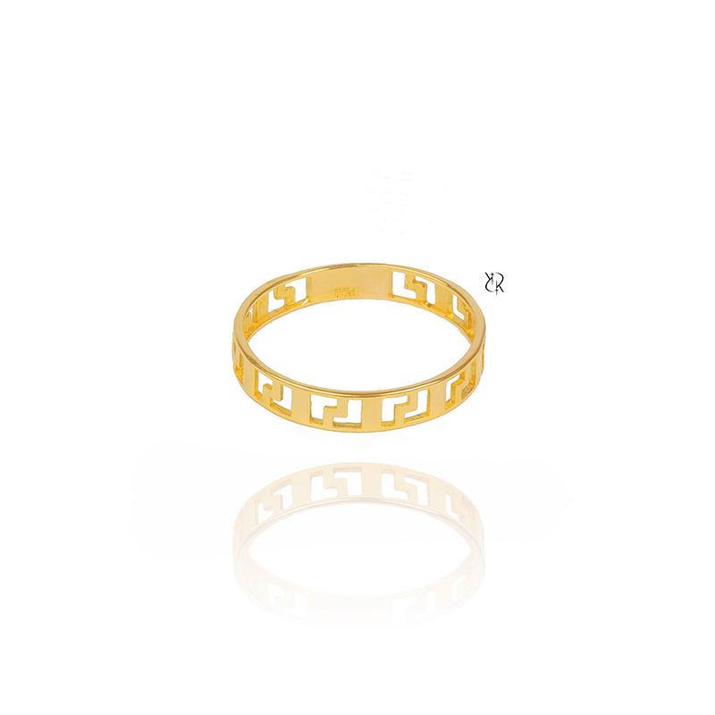 انگشتر زنانه طلا ۱۸ عیار انگشتر طلا طرح فندی گالــری طلا رابــونـل