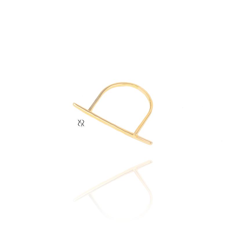 انگشتر زنانه طلا ۱۸ عیار انگشتر طلا طرح لاین گالــری طلا رابــونـل