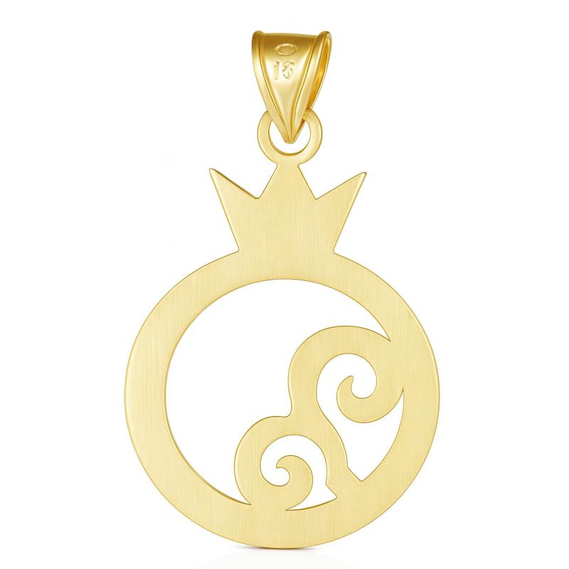 آویز زنانه طلا ۱۸ عیار انار شگفت انگیز های مدوپد