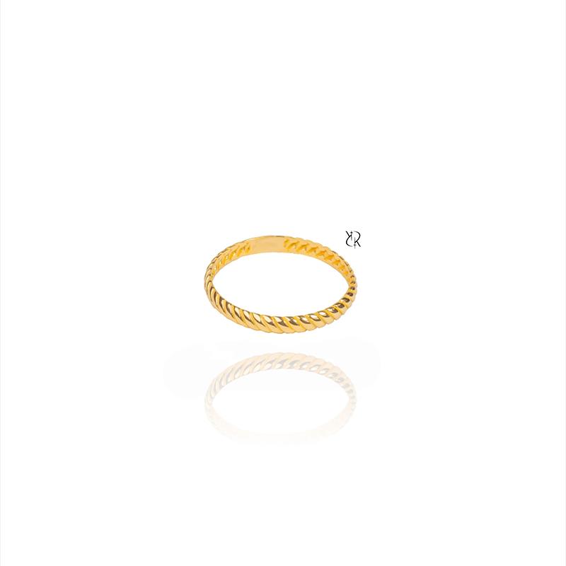 انگشتر زنانه طلا ۱۸ عیار انگشتر طلا طرح رینگ مارپیچ گالــری طلا رابــونـل