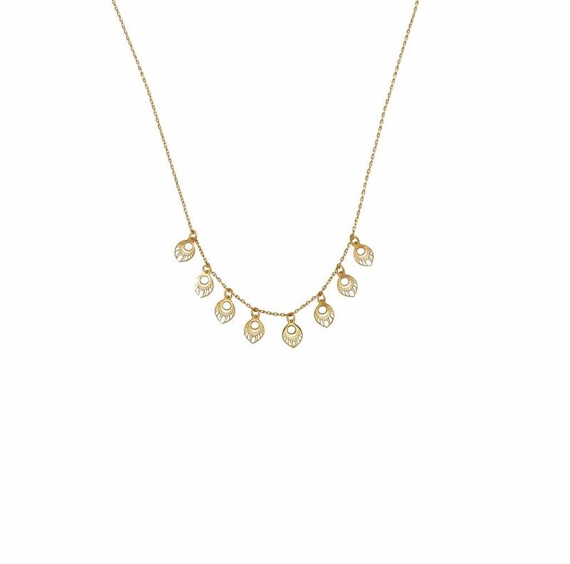 گردنبند زنانه طلا ۱۸ عیار گردنبند پولکی گالری رخساره