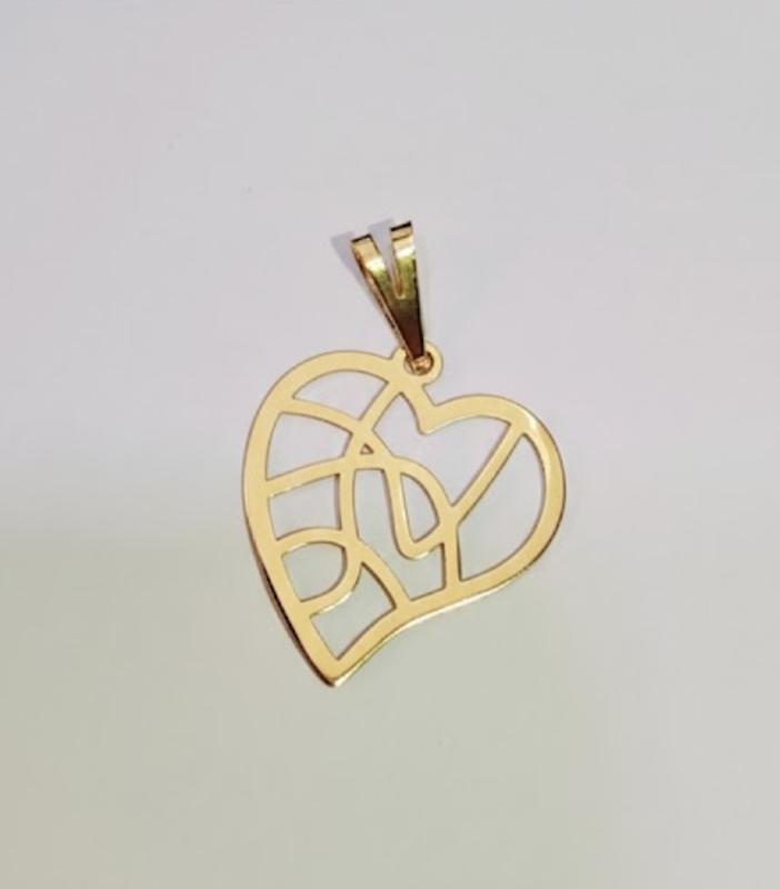 آویز طلا ۱۸ عیار قلب ولنتاین گالری نقشار