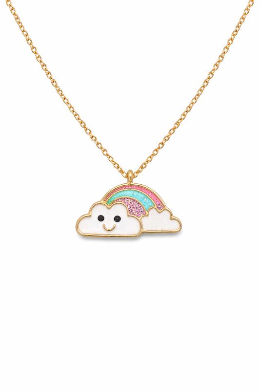 گردنبند بچگانه طلا ۱۸ عیار گردنی رنگین کمان گالری فانتزیا احسن