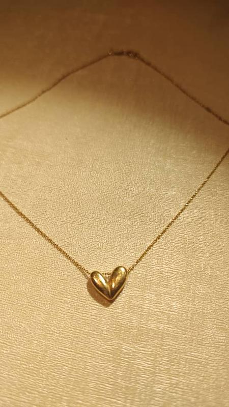 گردنبند زنانه طلا ۱۸ عیار پلاک قلب با زنجیر گالری درخشان