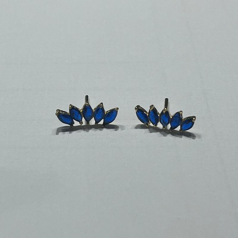 گوشواره زنانه طلا ۱۸ عیار نگین گالری طلا دوران