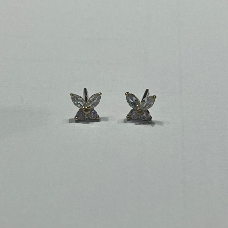 گوشواره زنانه طلا ۱۸ عیار پروانه گالری طلا دوران