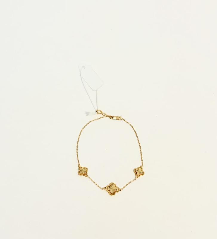 دستبند زنانه طلا ۱۸ عیار دستبند ونکلیف تراش طلای نیاکی