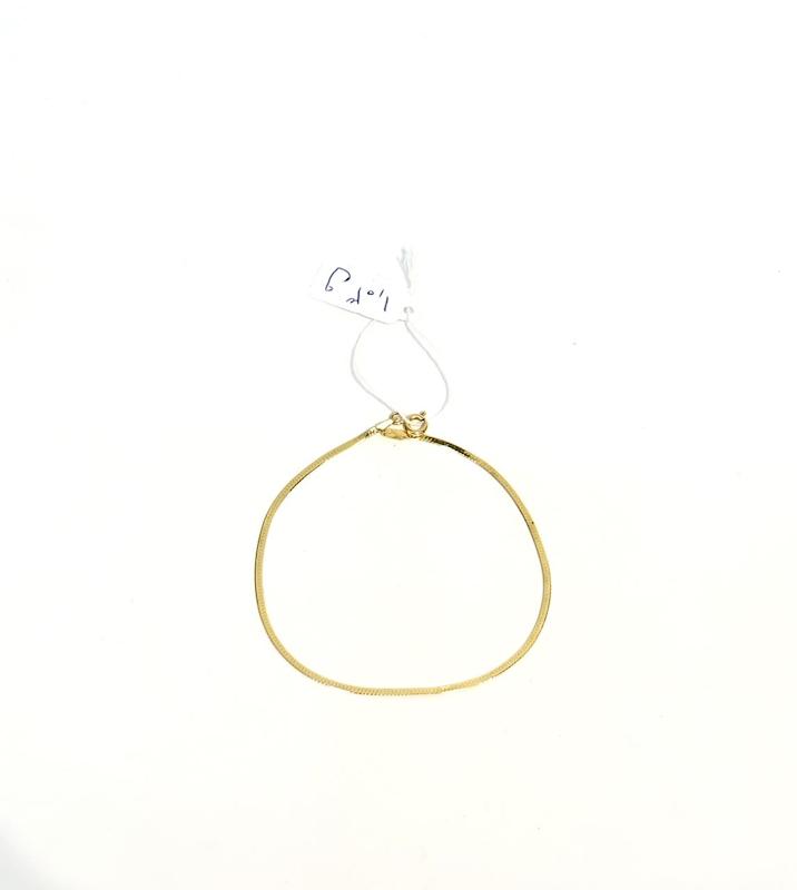 دستبند زنانه طلا ۱۸ عیار دستبند هرینگبون طلای نیاکی