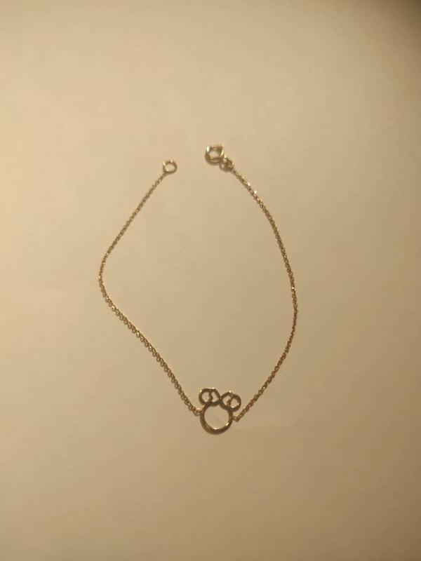 دستبند زنانه طلا ۱۸ عیار دستبند میکی گالری درخشان