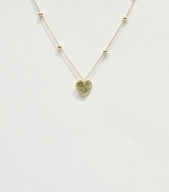 گردنبند زنانه طلا ۱۸ عیار گردنبند قلب تراش مینیمال طلای نیاکی