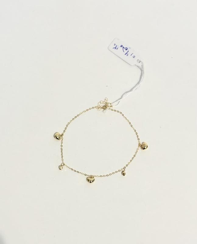 دستبند زنانه طلا ۱۸ عیار دستبند مینیمال قلب طلای نیاکی