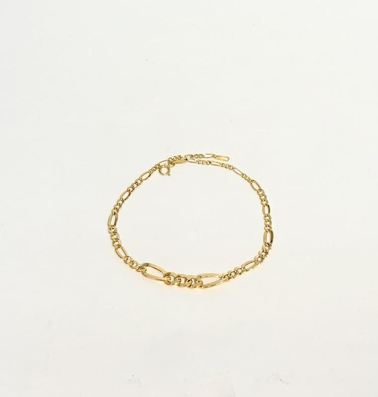 دستبند زنانه طلا ۱۸ عیار دستبند فیگارو کونیک طلای نیاکی