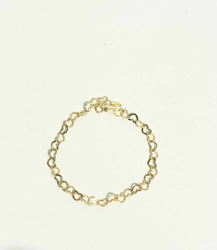 دستبند زنانه طلا ۱۸ عیار دستبند هارت چین طلای نیاکی