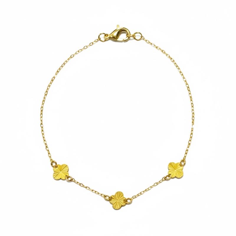 دستبند زنانه طلا ۱۸ عیار دستبند ونکلیف کد ۵۲۵ جواهری اشتری