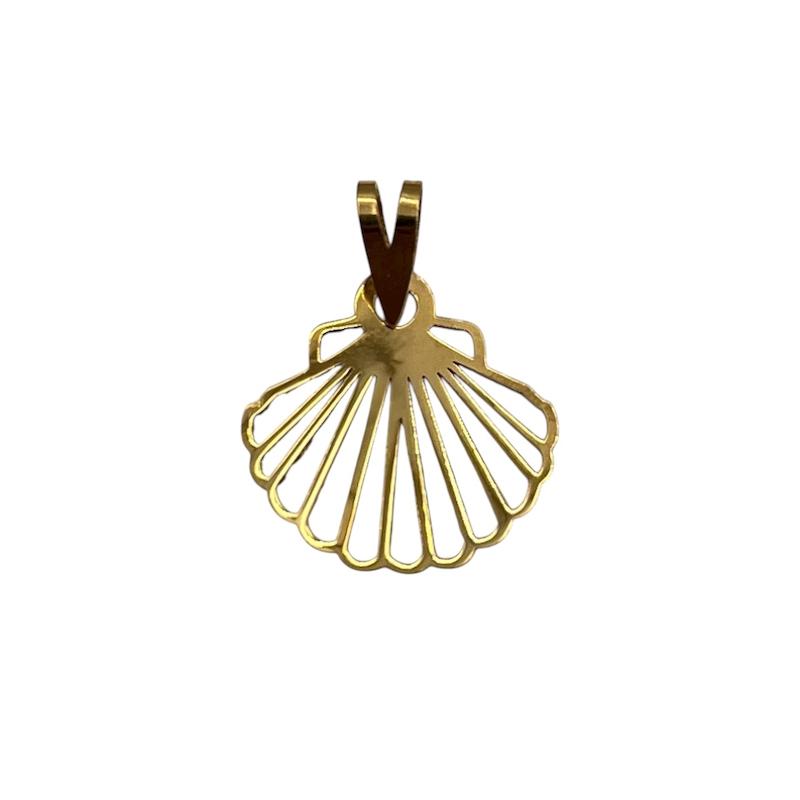 آویز زنانه طلا ۱۸ عیار صدف لیزری گالری سها