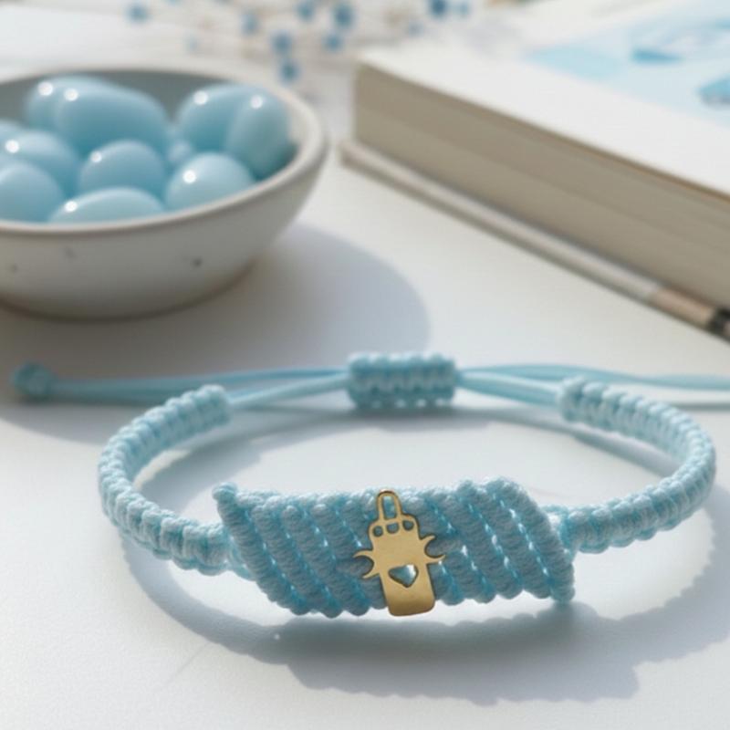 دستبند بچگانه طلا ۱۸ عیار نوزادی پسرانه روی بند ضد حساسیت گالری شمش طلا