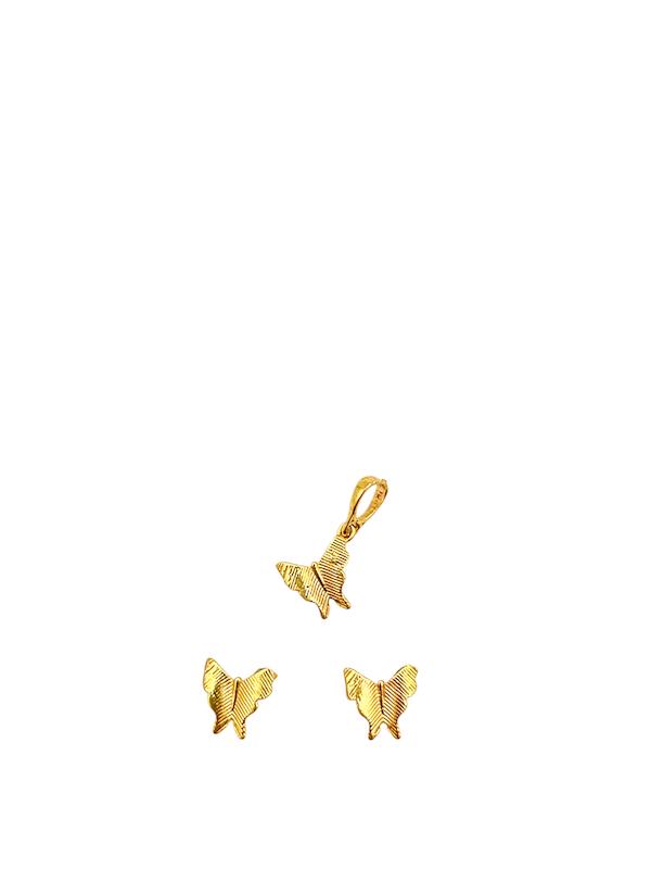 زنانه نیم ست طلا ۱۸ عیار پروانه گالری سها