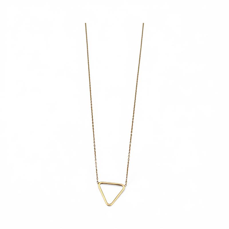 گردنبند زنانه طلا ۱۸ عیار مثلث مینیمال گالری سها