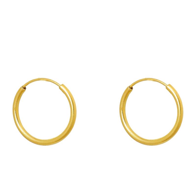 گوشواره زنانه طلا ۱۸ عیار گوشواره حلقه ای گالری یونیکا