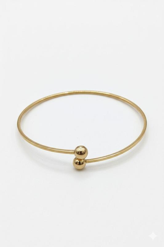 بنگل زنانه طلا ۱۸ عیار گوی گالری پلاتین