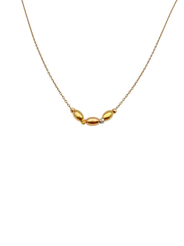 گردنبند زنانه طلا ۱۸ عیار دونه تسبیح گالری سها