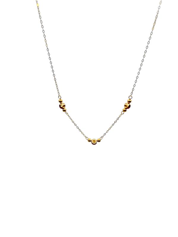 زنجیر زنانه طلا ۱۸ عیار سه گوی سوپر لوکس گالری سها