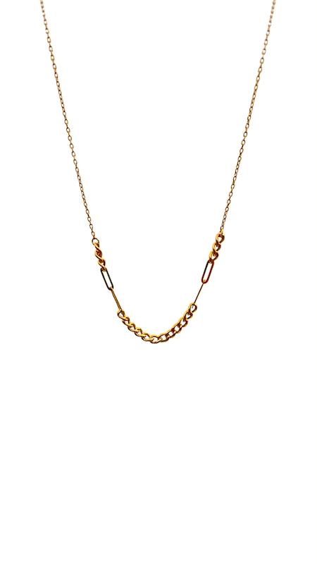 زنجیر زنانه طلا ۱۸ عیار هرمس و گوی سوپرلوکس گالری سها