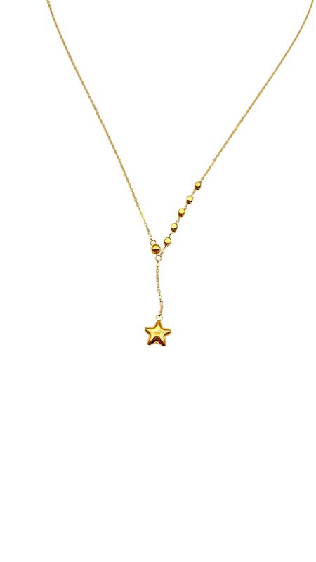 زنجیر زنانه طلا ۱۸ عیار آویز ستاره سوپرلوکس گالری سها