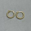 گوشواره زنانه طلا ۱۸ عیار گوشواره حلقه ای پیچی اف گالری