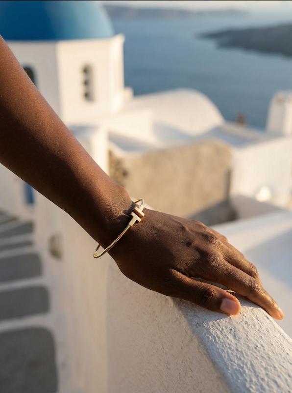 بنگل زنانه طلا ۱۸ عیار بنگل تیفانی طلای شیک