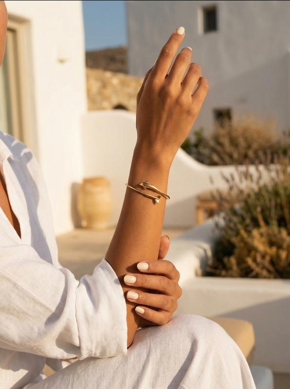 بنگل زنانه طلا ۱۸ عیار بنگل دلفین طلای شیک