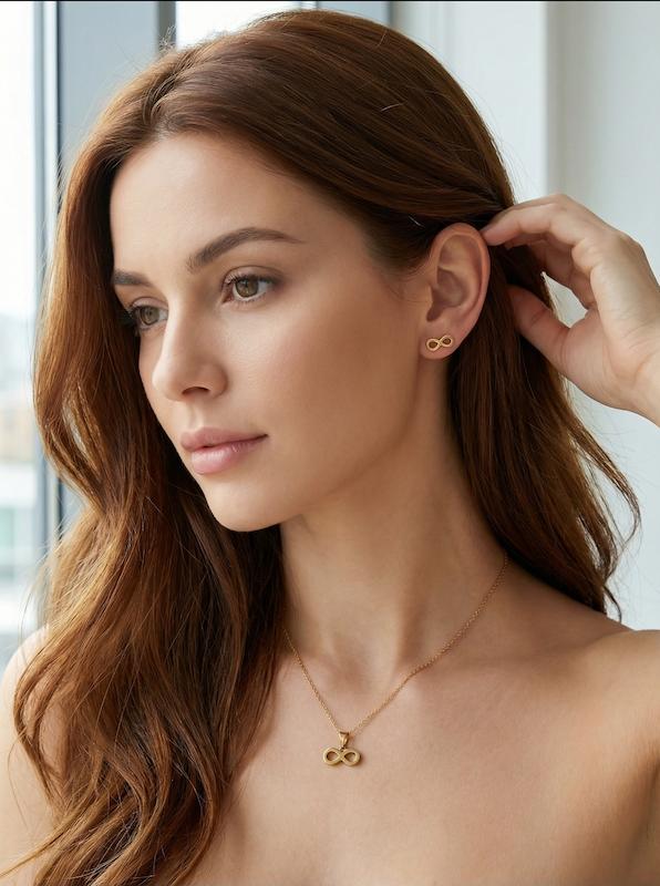 زنانه نیم ست طلا ۱۸ عیار نیمست بینهایت طلای شیک