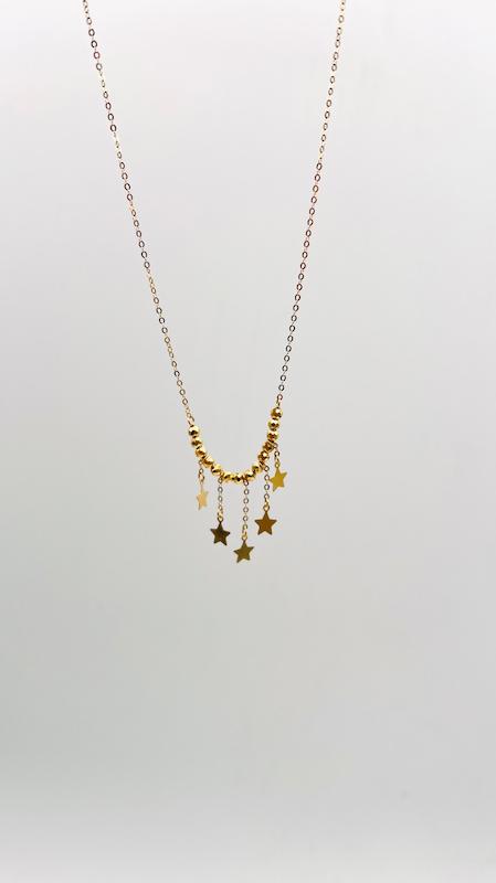 گردنبند زنانه طلا ۱۸ عیار گردنبند مینیمال ستاره ای گالری هورا گلد