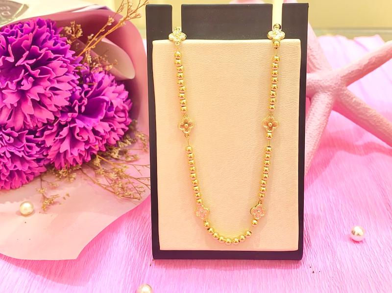 گردنبند زنانه طلا ۱۸ عیار گردنبند گوی ونکلیف گالری یونیکا