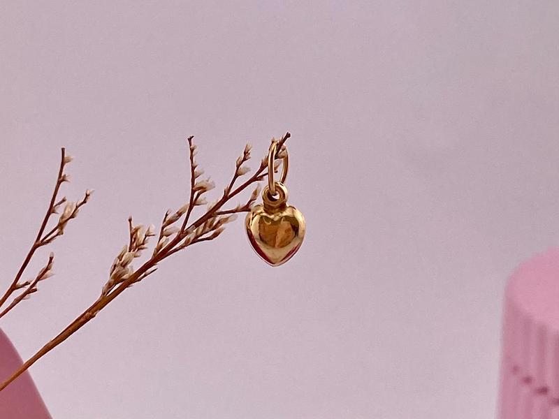 آویز طلا ۱۸ عیار آویز قلب سه بعدی کد 2 گالری یونیکا