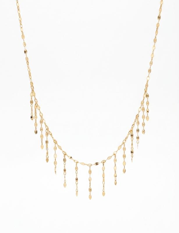 گردنبند زنانه طلا ۱۸ عیار گردنبند شرابه دار استار گالری طلای دانژه