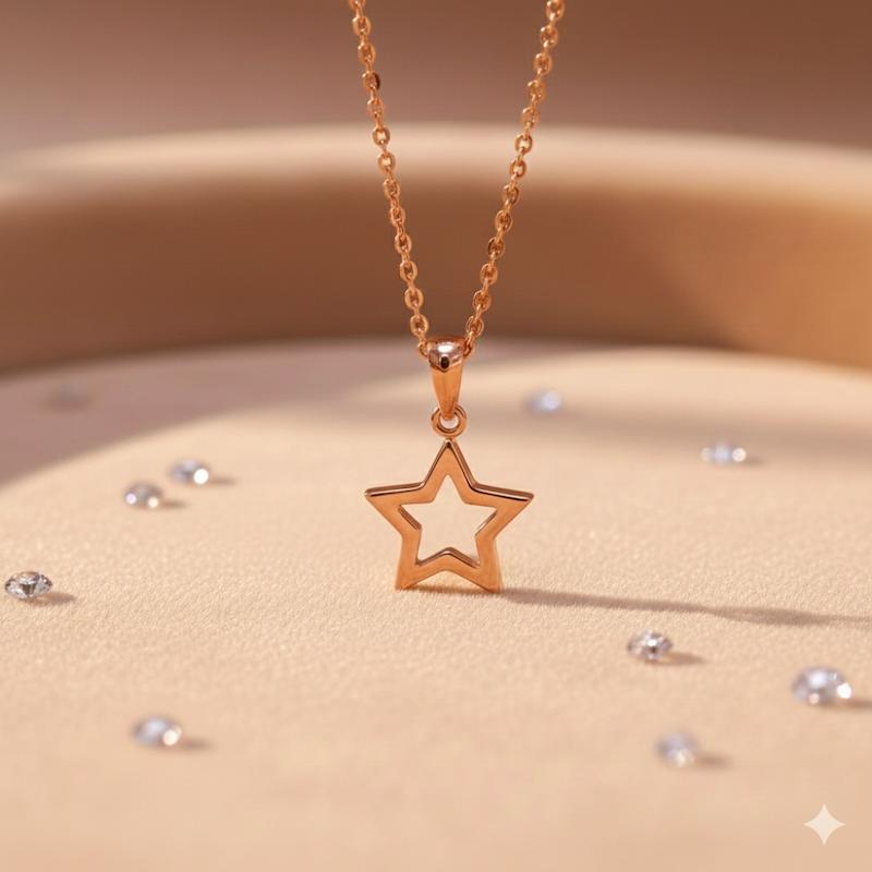 آویز طلا ۱۸ عیار ستاره دو رو گالری شمش طلا