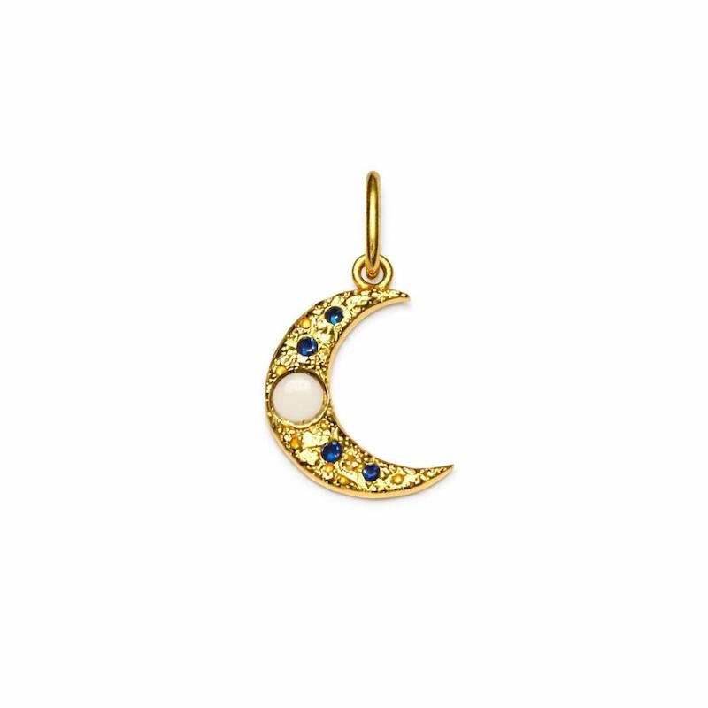 آویز زنانه طلا ۱۸ عیار آویز ماه گالری رخساره