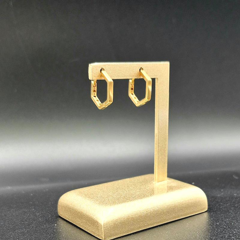 گوشواره طلا ۱۸ عیار شش ضلعی گالری زرگر