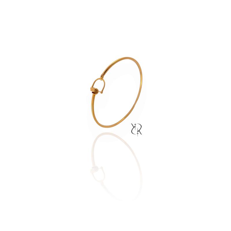 بنگل زنانه طلا ۱۸ عیار بنگل طلا طرح تیفانی گالــری طلا رابــونـل