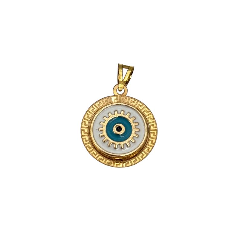 آویز طلا ۱۸ عیار چشم نظر آبی گالری سها