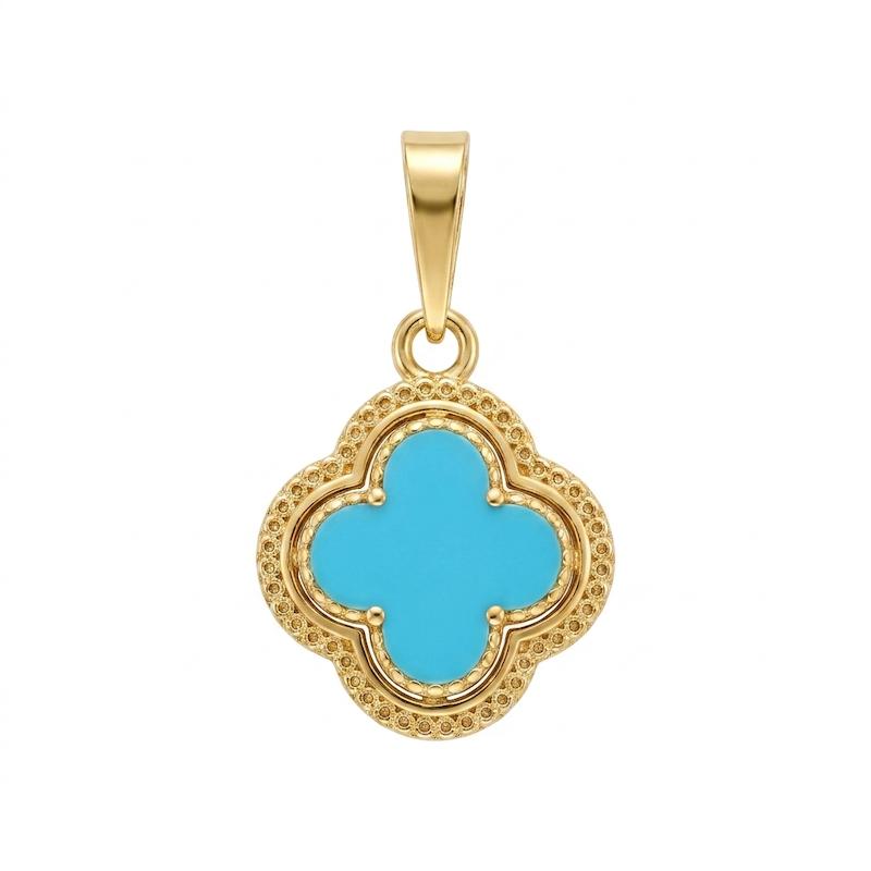 آویز طلا ۱۸ عیار ونکلیف آبی گالری سها