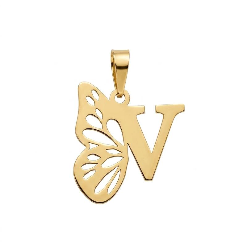 آویز طلا ۱۸ عیار مدال V لیزری گالری سها